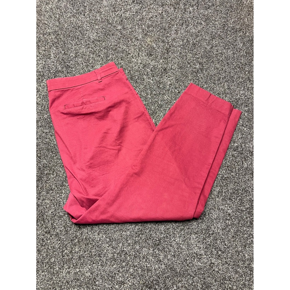 Gap Skinny Ankle Khaki Berry Red Chino Pants Womens Size 18 Stretch Cotton